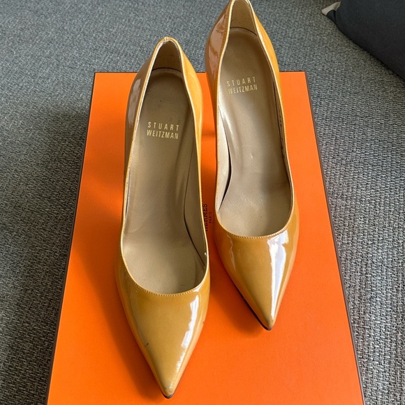 Stuart Weitzman Patent Leather Heels Size 7.5 - Picture 1 of 11